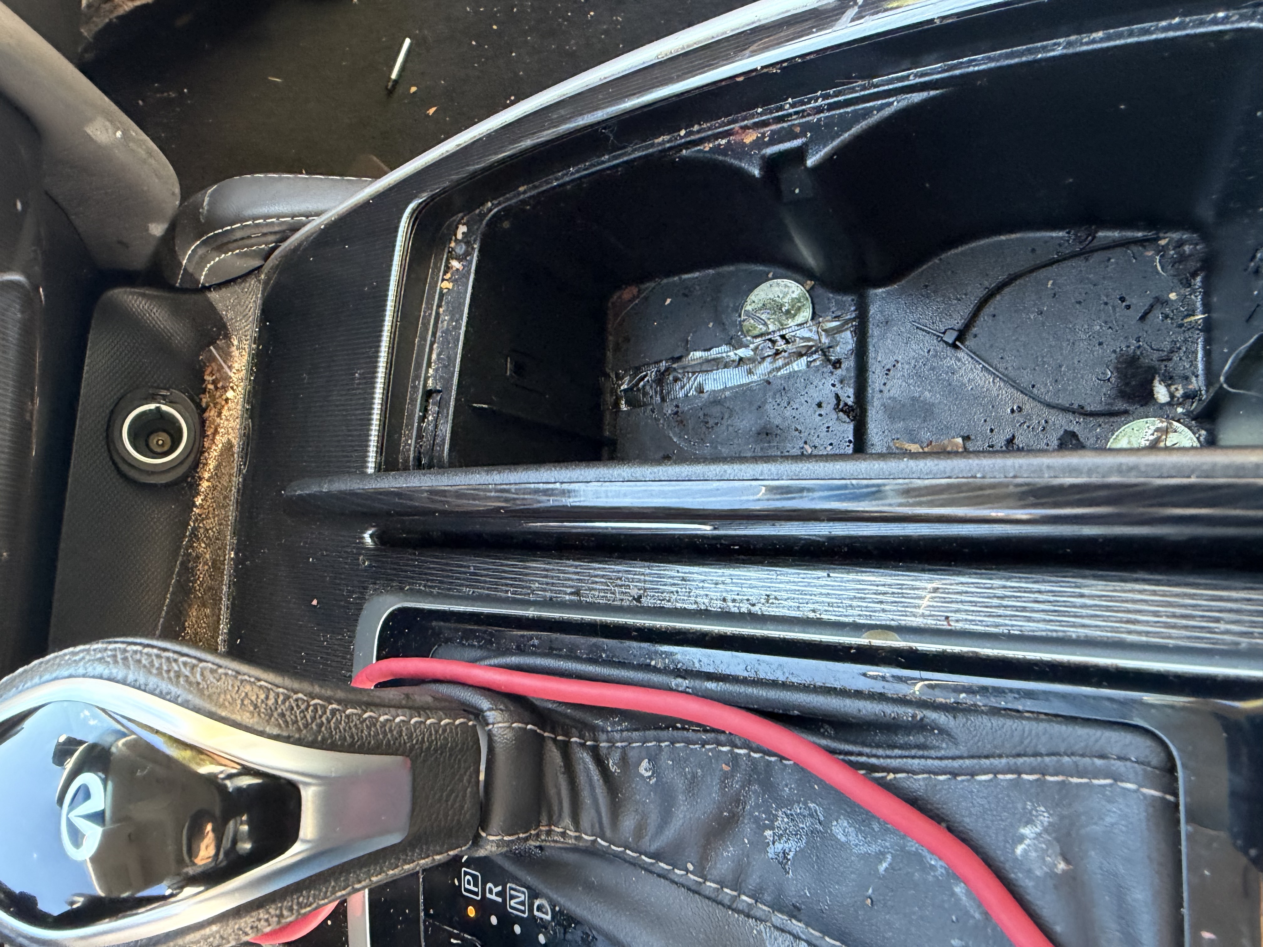 Infiniti interior — before deep clean