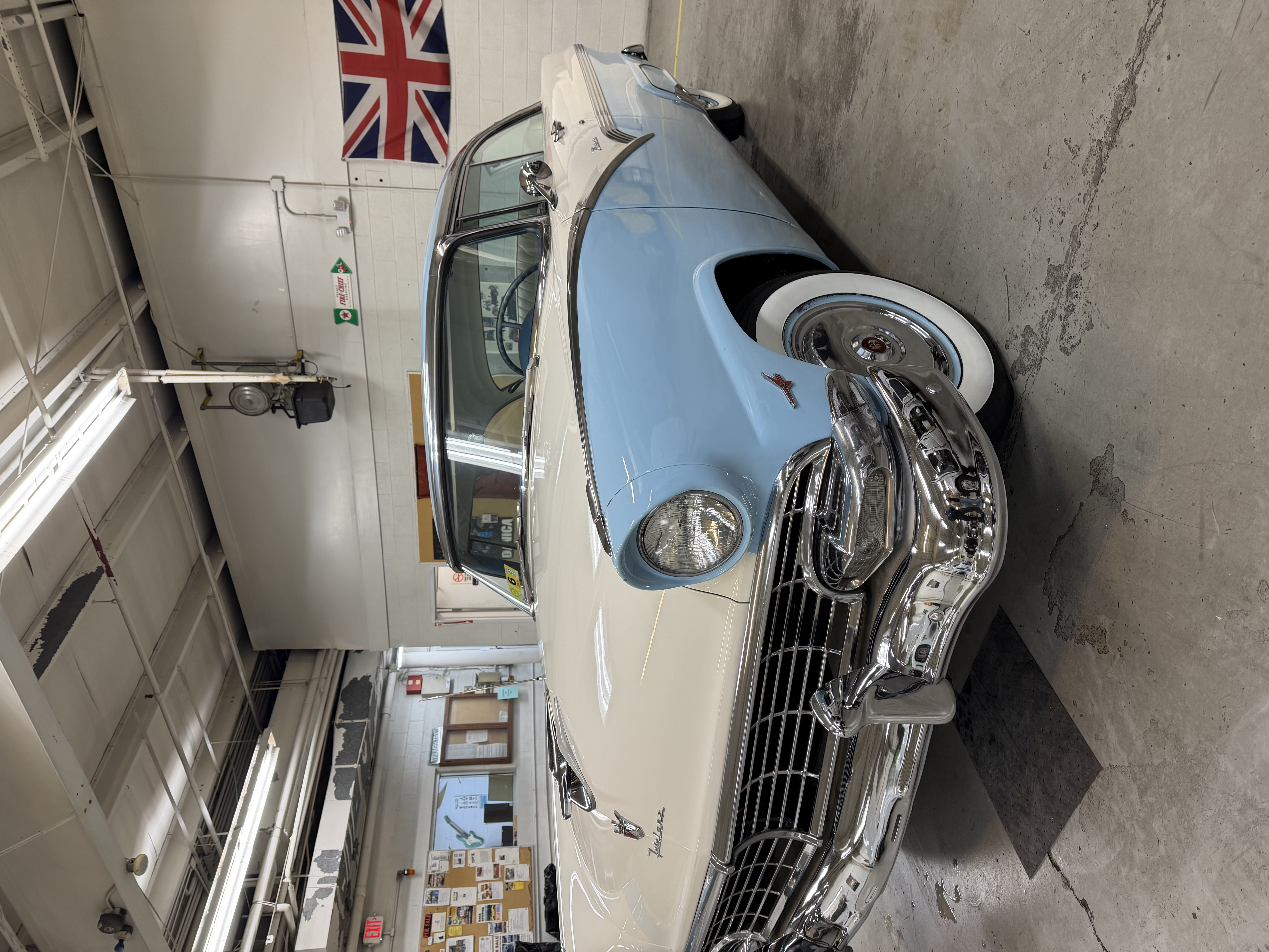 '57 Ford Fairlane Victoria — rear tail fins and chrome