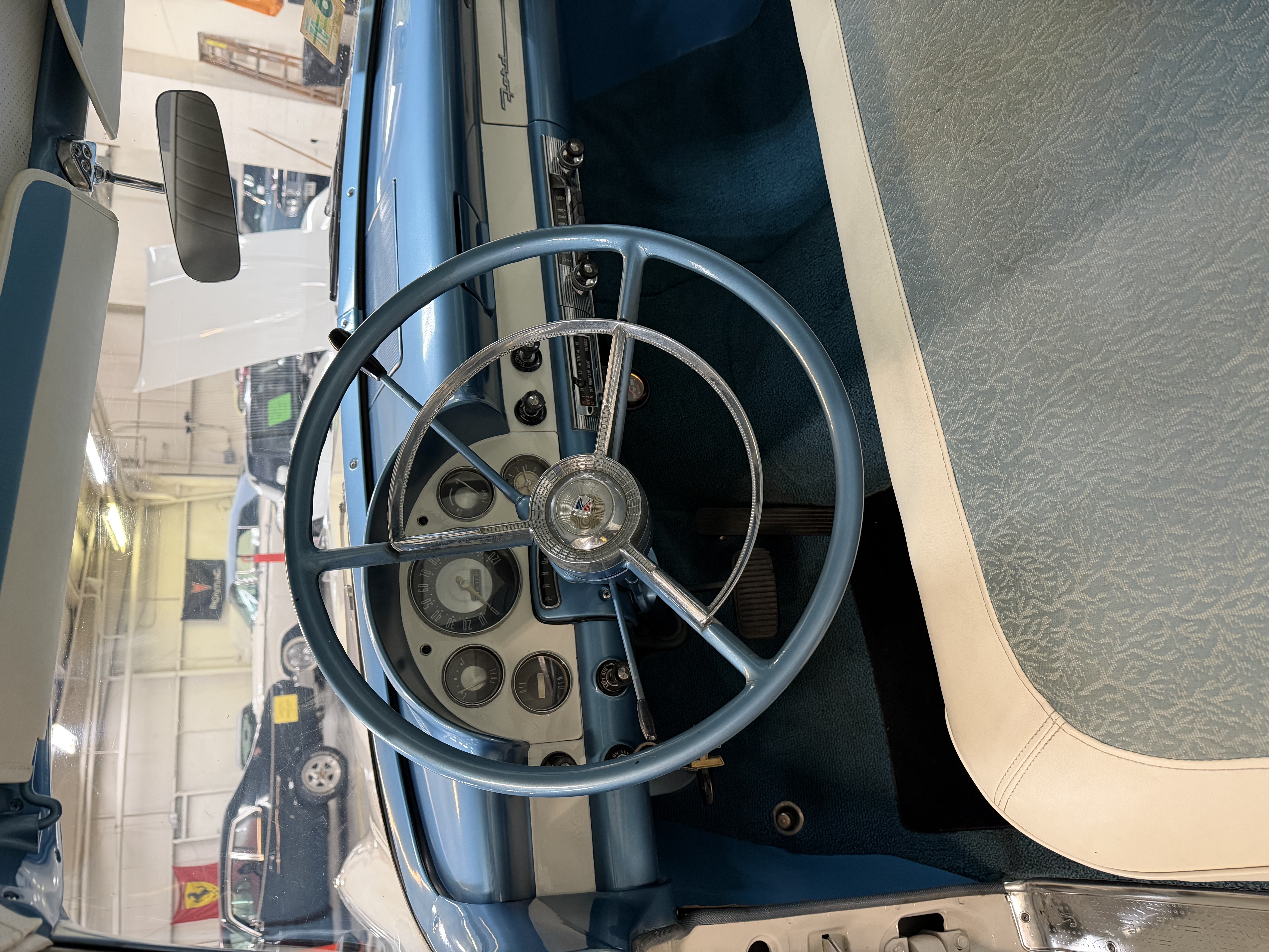 '57 Ford Fairlane Victoria — full side profile gleaming
