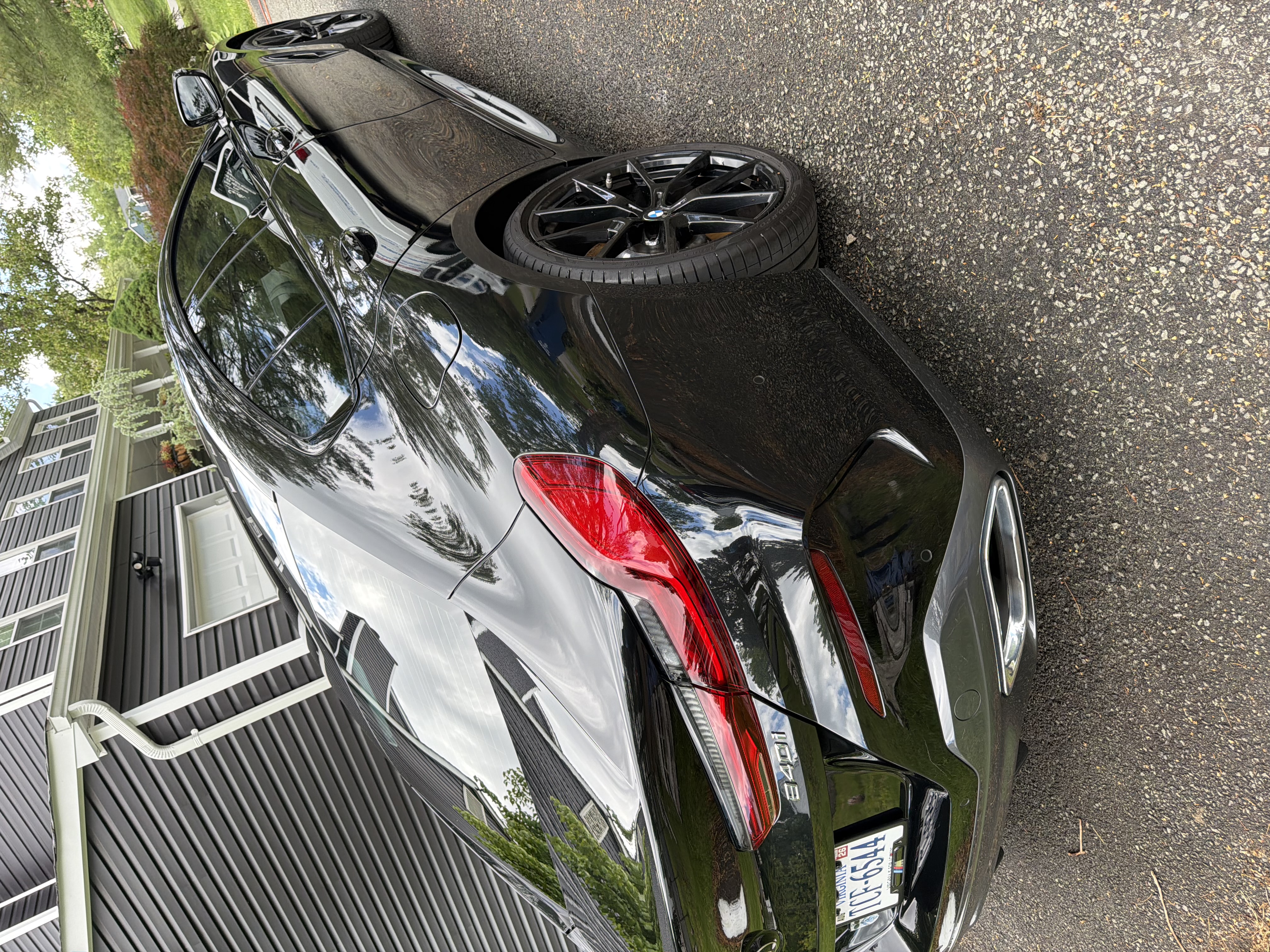 Black BMW — polished exterior after detail